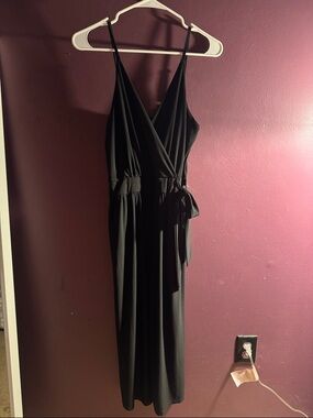 Black Wrap-Style Women's crop pant outfit with Waist Tie